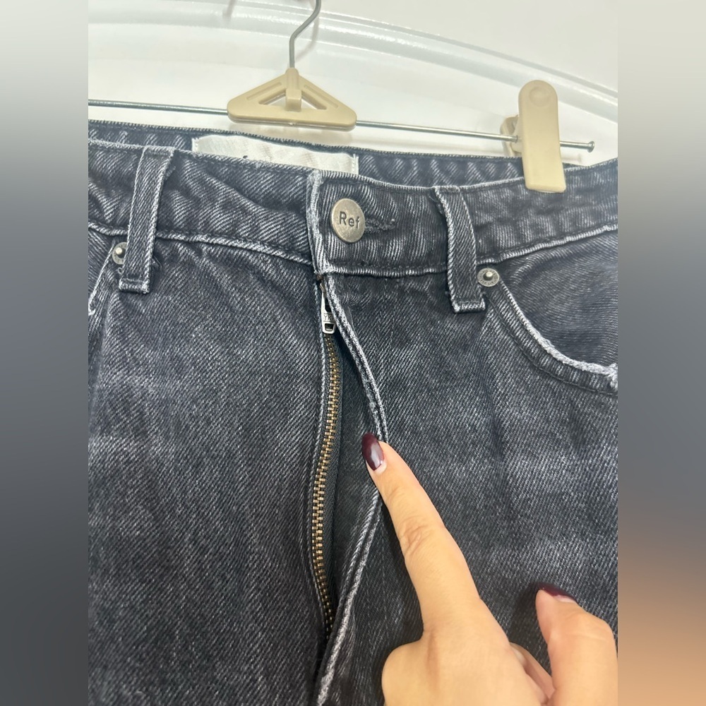 Reformation Women's Julia crop high cigarette Black Jean size 26 denim chic 90s - Picture 10 of 15